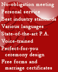 Highest standard of service, personal attention and rich variety of resources to make your wedding perfect for you.